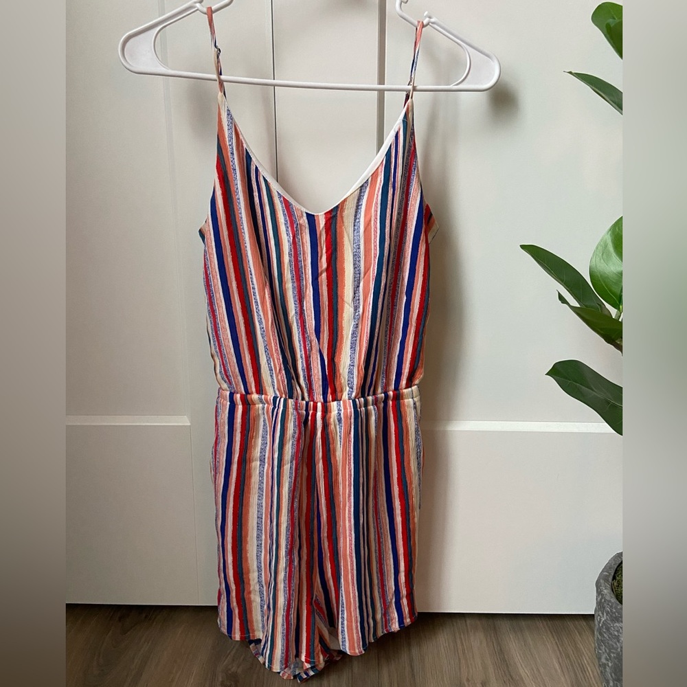 Colorful striped romper
